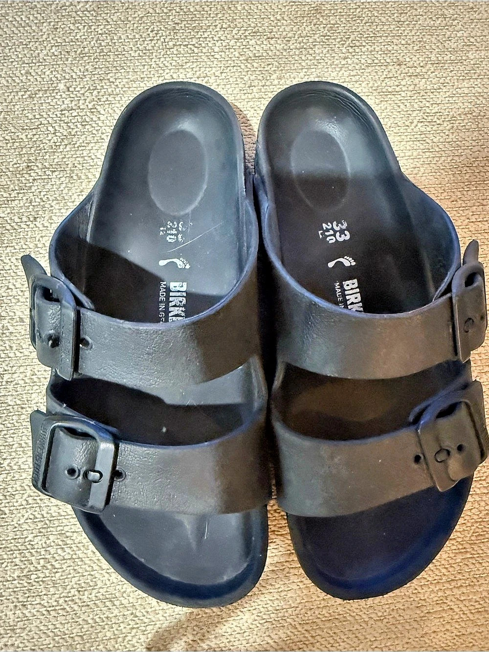 Birkenstock Kids' Arizona EVA Black Sandals EU 33